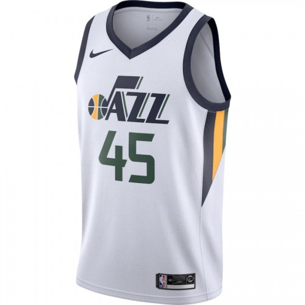 Men's Utah Jazz Donovan Mitchell #45 White Swingman Jersey - Association Edition-Pro Kit Vault | Brand New 26/27 Sports Jerseys